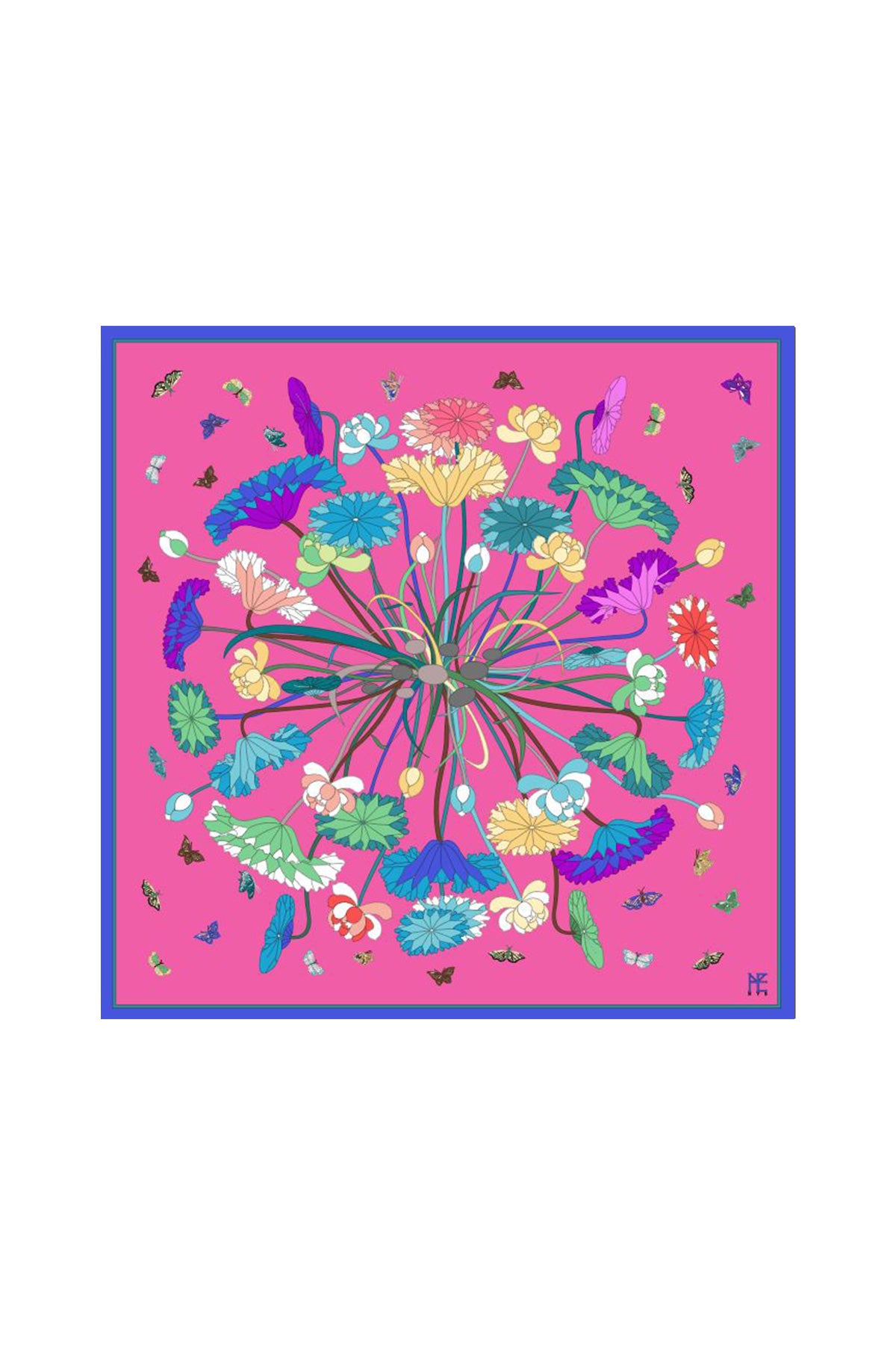 Lotus Pattern and Butterfly 70 - Pink