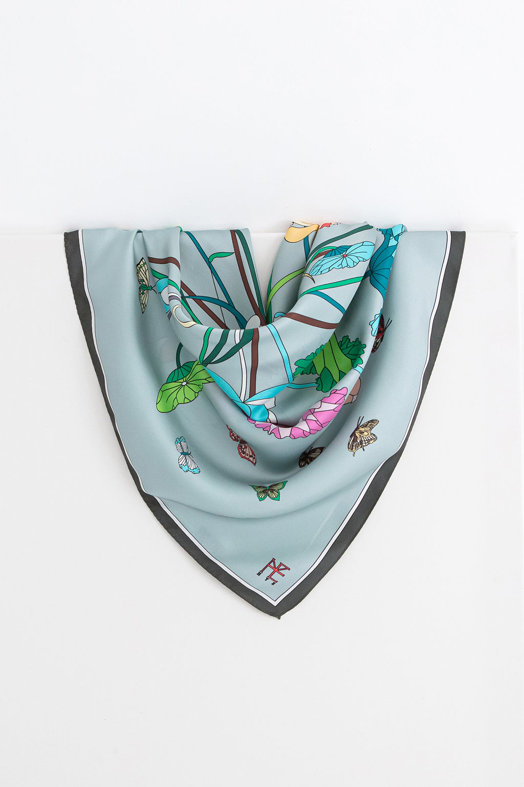Lotus Pattern and Butterfly  90 - Gray
