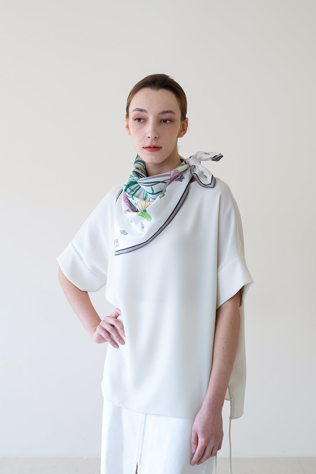 Lotus Pattern and Butterfly 70 - White