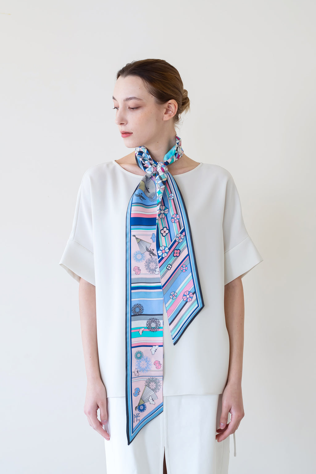 Flower and Bird Pattern - Blue