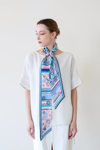 Flower and Bird Pattern - Blue