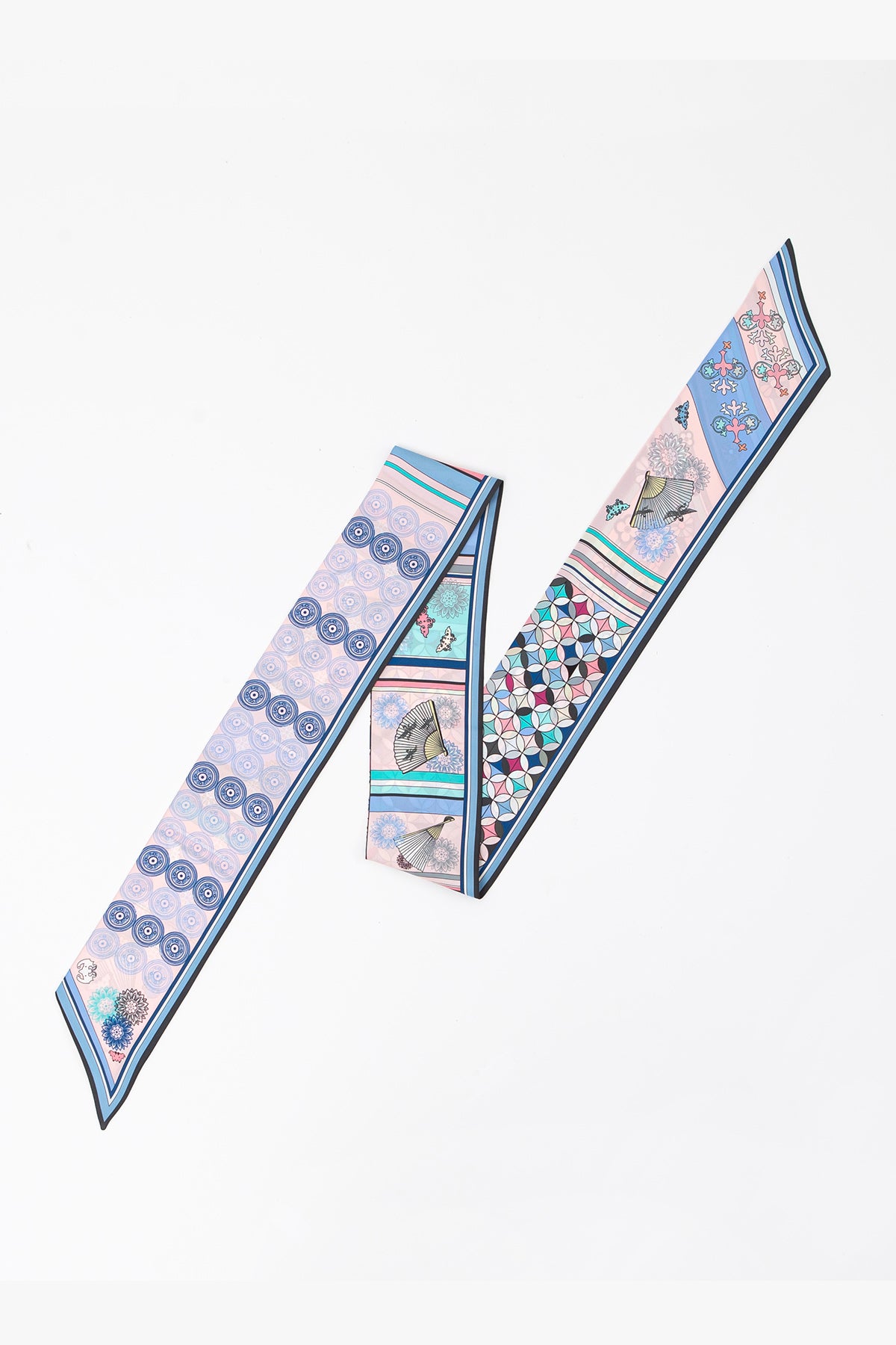 Flower and Bird Pattern - Blue