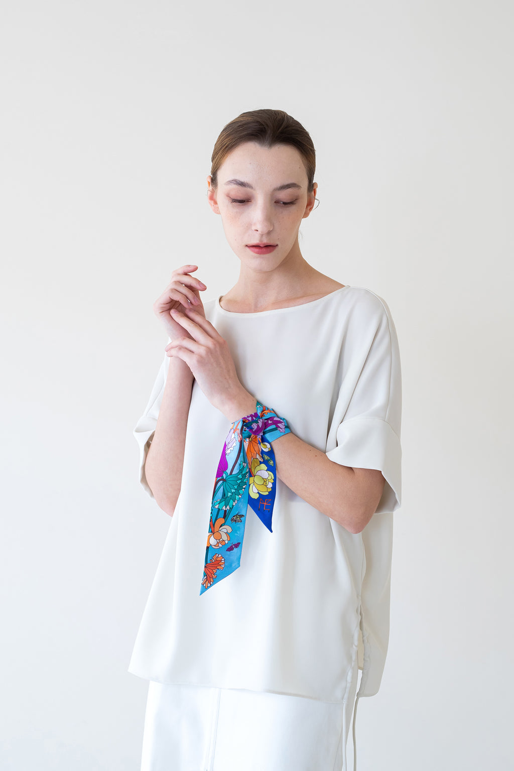 Lotus Pattern and Butterfly - Blue