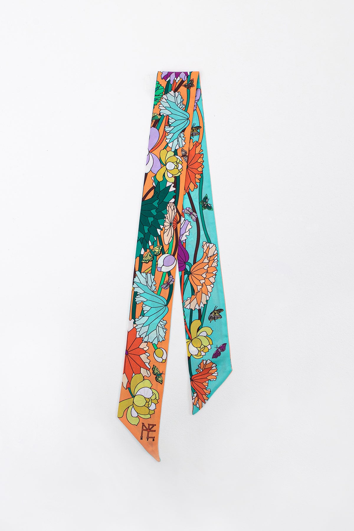 Lotus Pattern and Butterfly - Green
