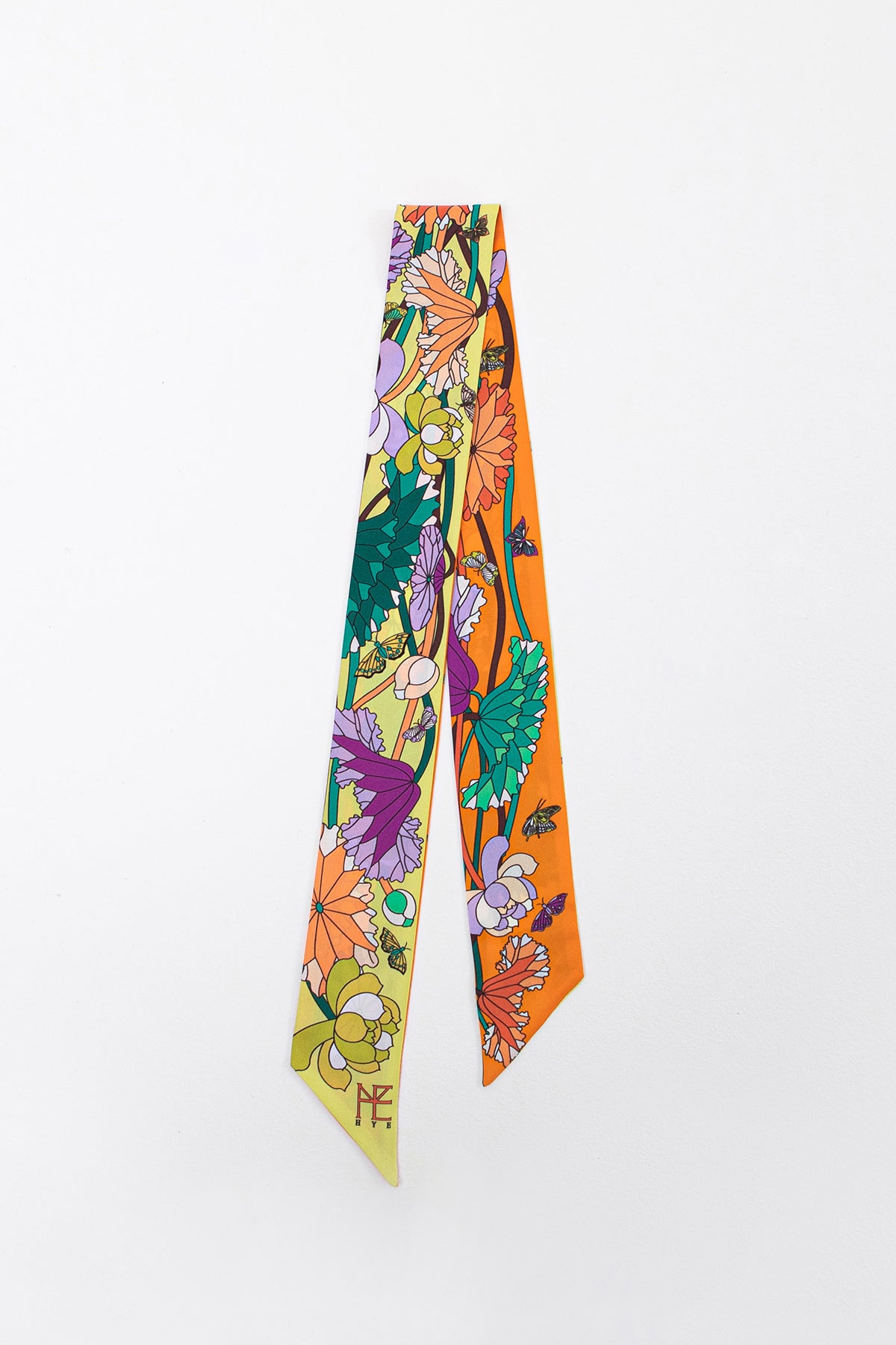 Lotus Pattern and Butterfly - Yellow