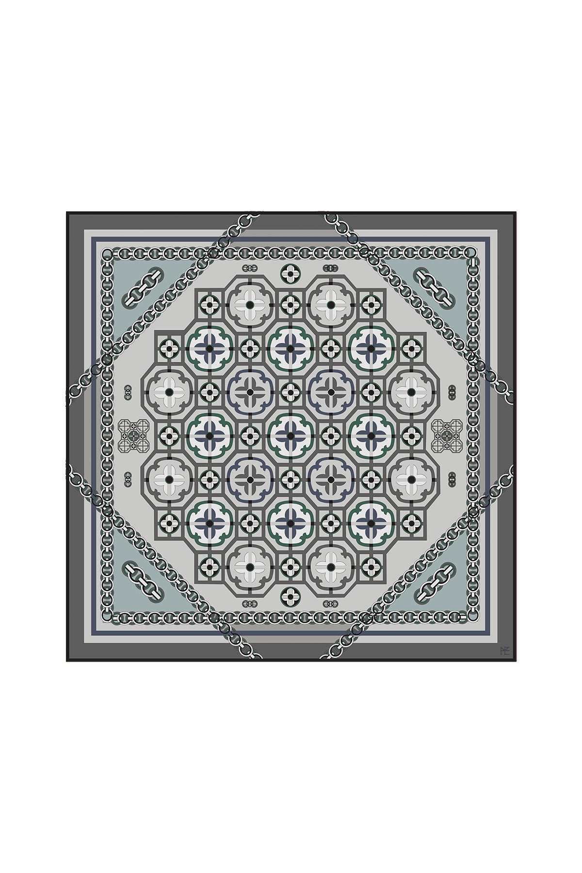 Cintamani pattern 110 - Gray