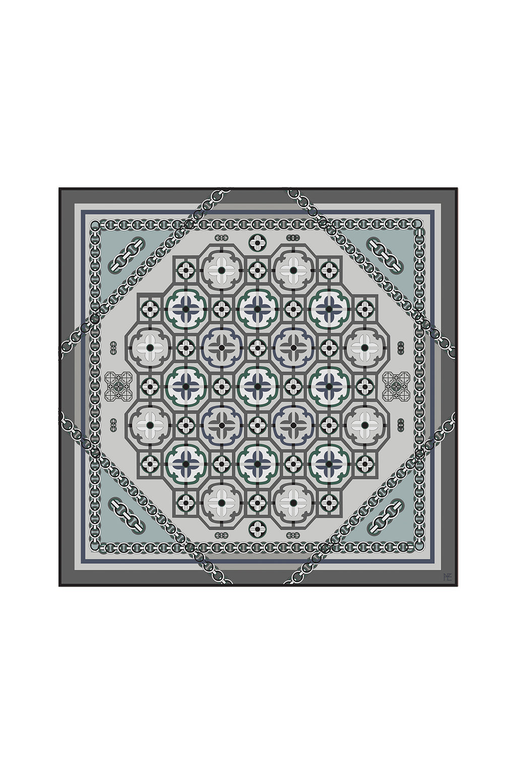 Cintamani pattern 110 - Gray