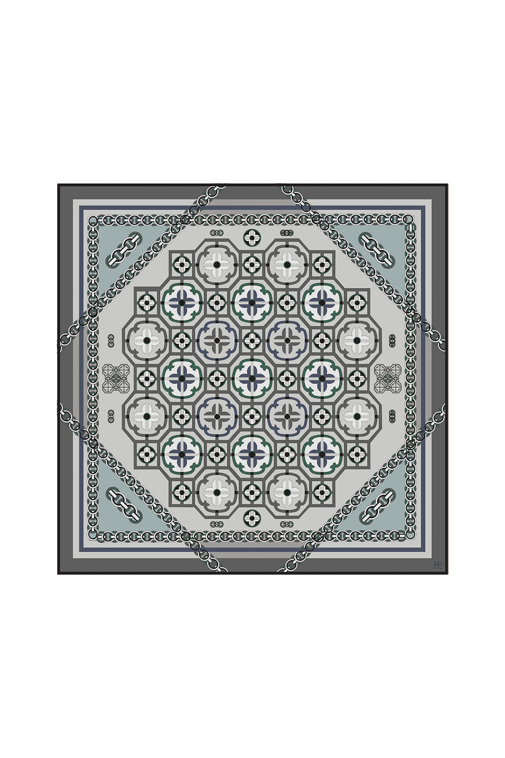Cintamani pattern 110 - Gray