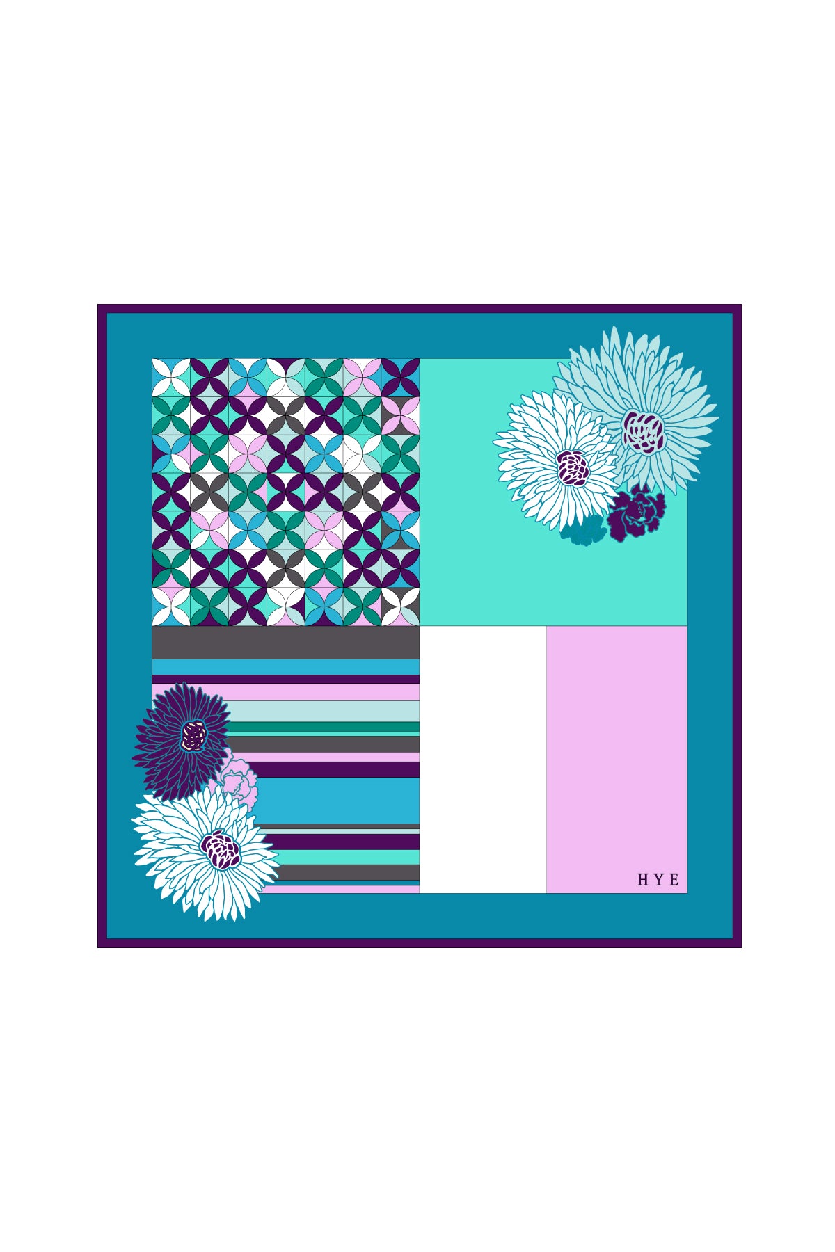 Chrysanthemum Pattern 70 - Blue