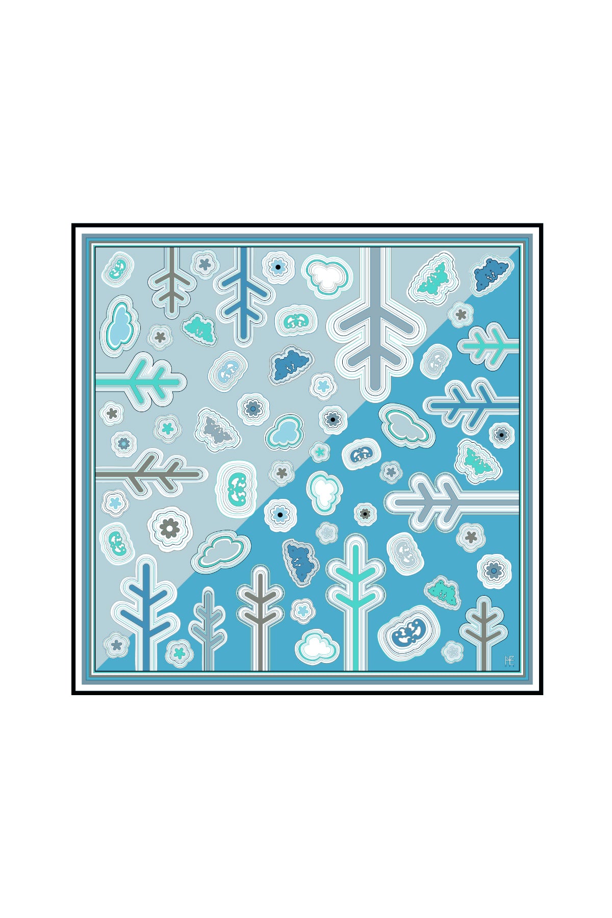 Line Embroidery 110 - Blue