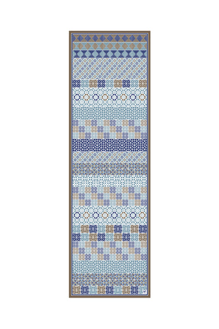 Lattice Door Pattern Mix - Blue