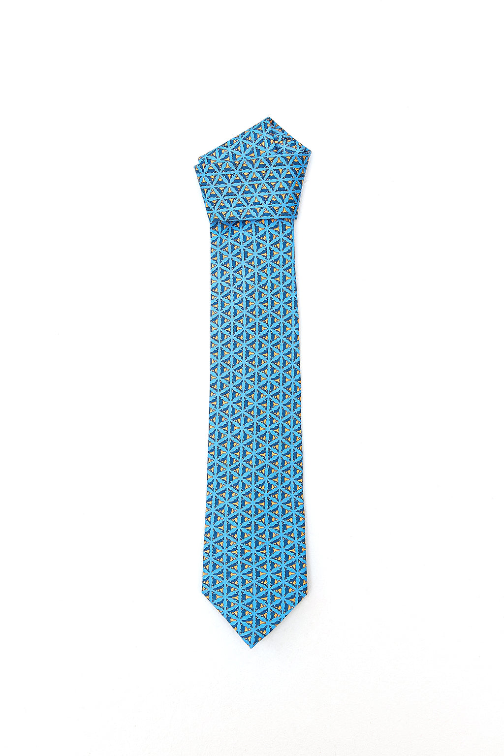 Flower lattice - Navy