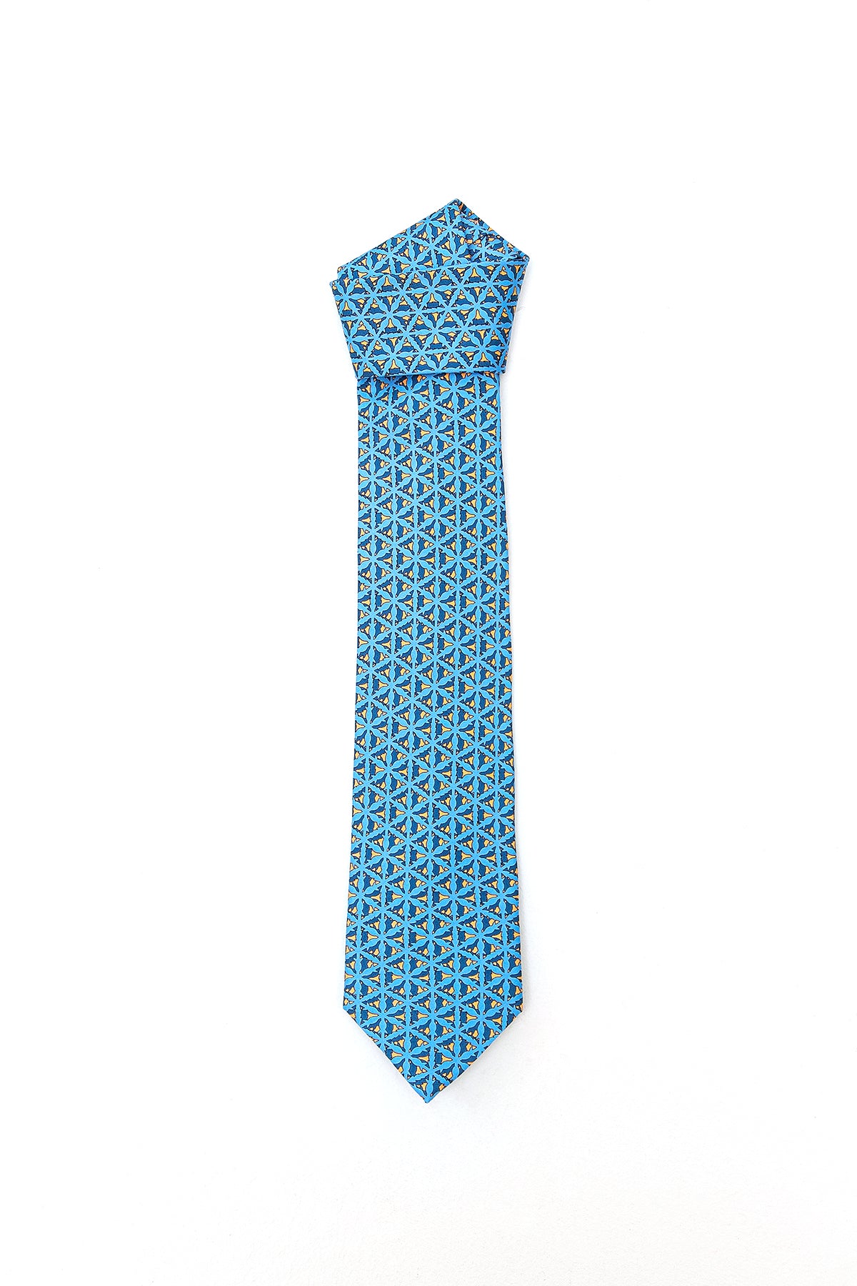Flower lattice - Navy