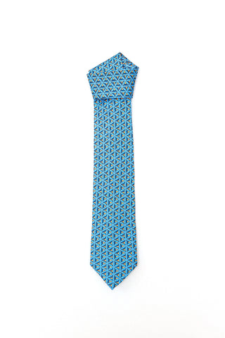 Flower lattice - Navy