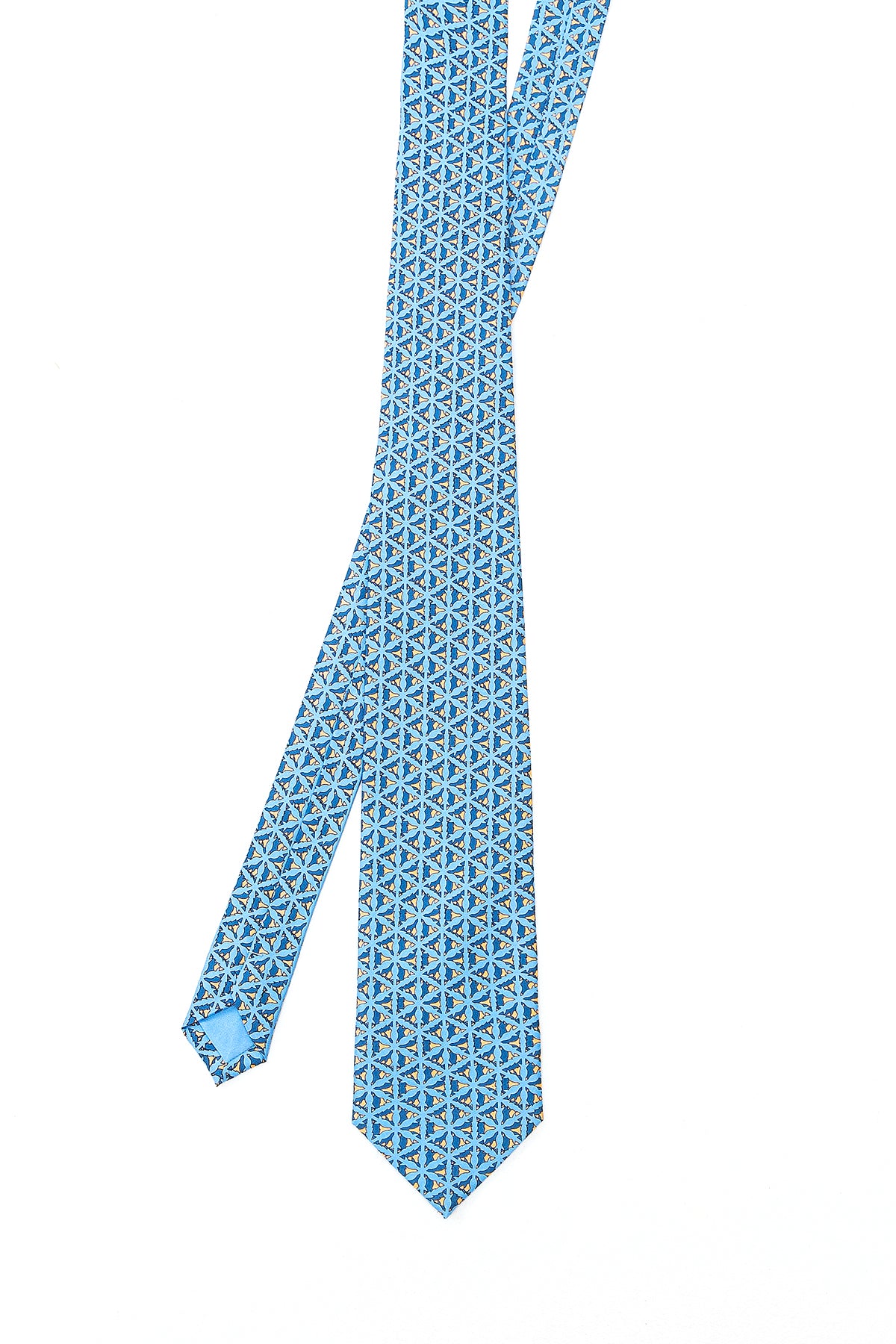 Flower lattice - Navy