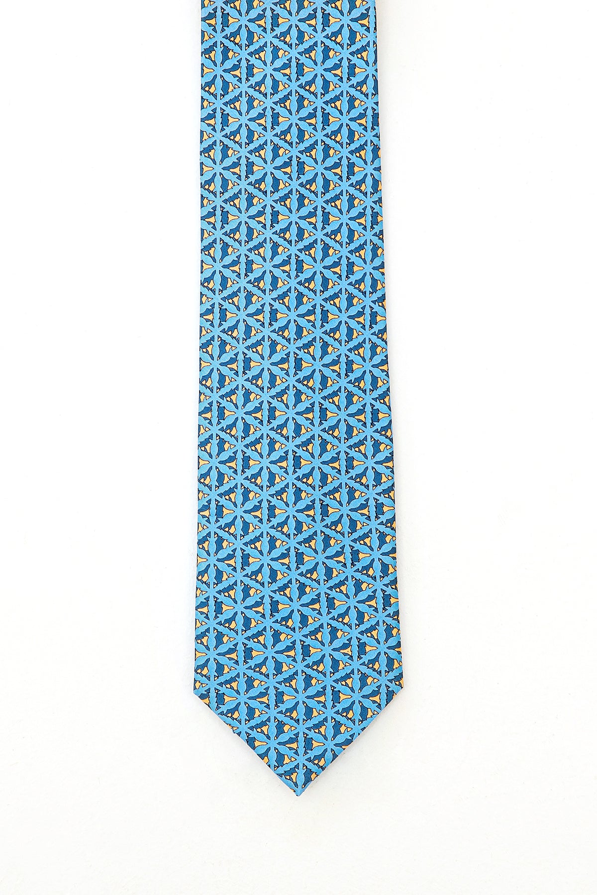 Flower lattice - Navy